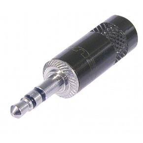 Conector Estéreo 3.5 mm Macho Metal Negro