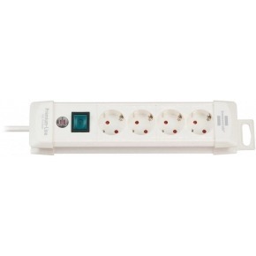 Regleta Premium-Line de 4 tomas H05VV-F 3G1,5 en color blanco