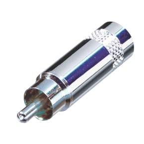 Conector RCA Macho Metal Plata