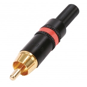 Conector RCA Macho Metal Rojo