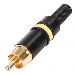 Conector de Vídeo Compuesto RCA Macho Macho Metal Negro