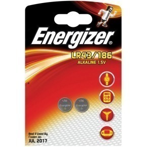 Alkaline battery LR43 1.5V 2-blister