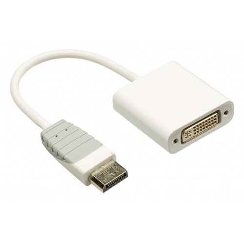 Adaptador DisplayPort a DVI, DisplayPort macho – DVI hembra 0,2 m blanco
