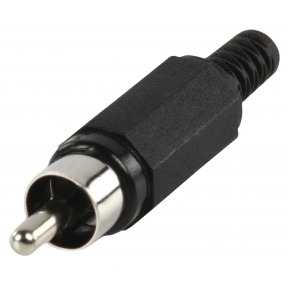 Conector RCA Macho PVC Negro