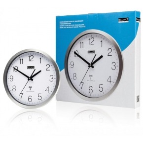 Aluminium wall clock radio-controlled