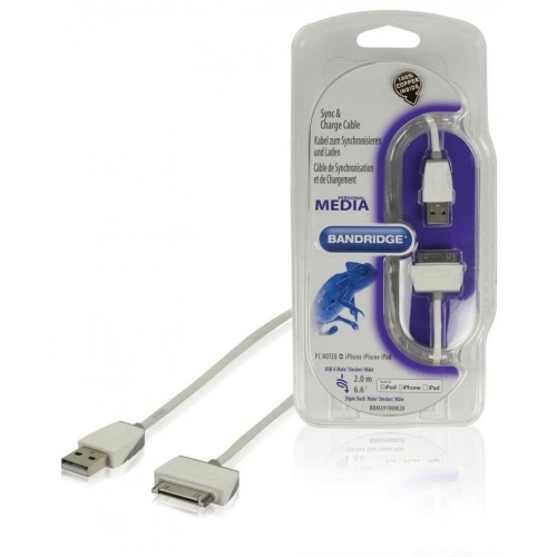 Cable de carga y sincronización para iPod/iPhone/iPad de 2.00 m