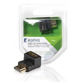 Adaptador en ángulo de 90° HDMI™ de Conector HDMI™ a entrada HDMI™, 1 ud. en gris