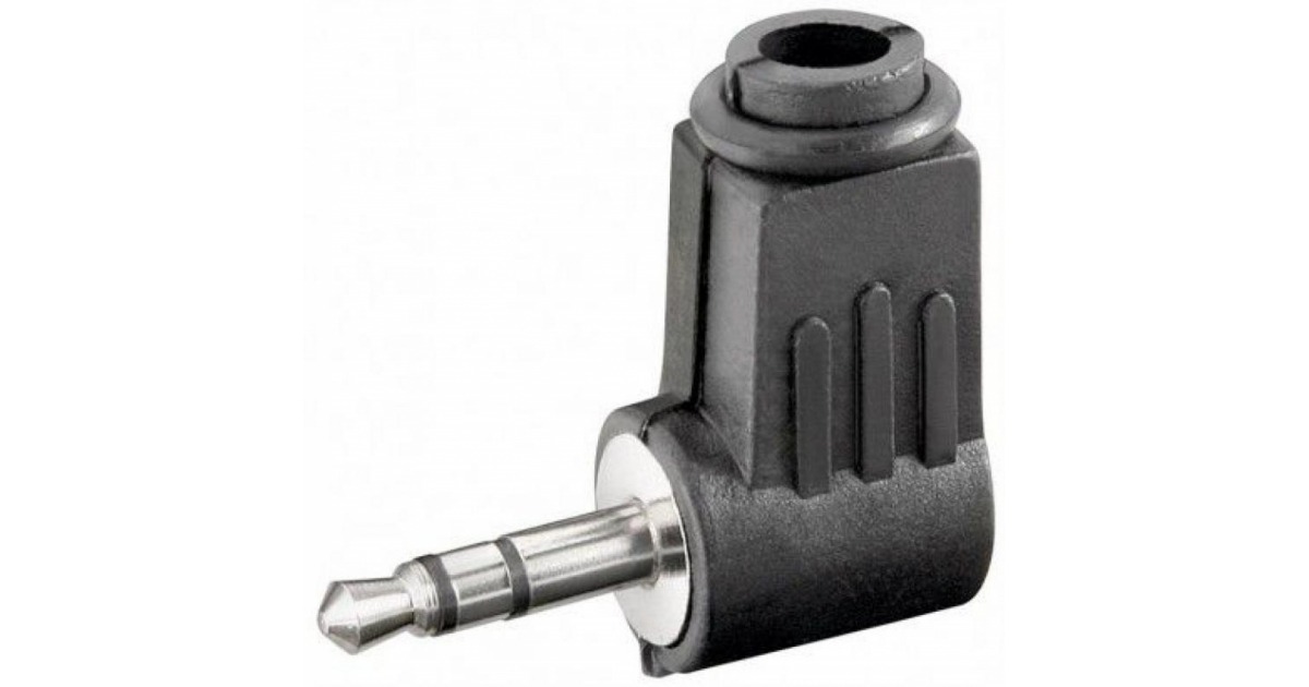 Conector Mini Jack 3.5mm acodado macho estéreo para soldar. de IberiaPC…