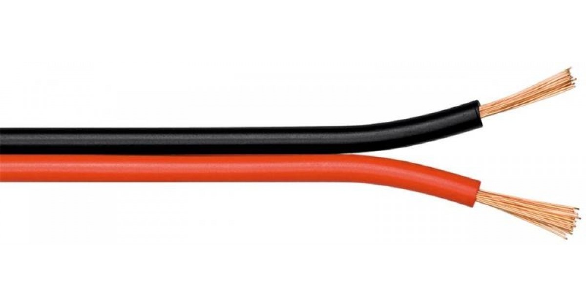 Cable de altavoz rojonegro de 2x2.5 mm CCA de 10m de IberiaPC en Bobina…