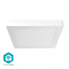 Luz de Techo Wi-Fi Inteligente | Cuadrada | 30 x 30 cm | Blanco Cálido a Frío | A Todo Color (RGB) | 1200 lm | 18 W | Diseño Compacto | Aluminio