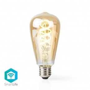 Bombilla LED Wi-Fi de Filamento de Blanco Cálido a Frío | Trenzada | E27 | ST64 | 5,5 W | 350 lm