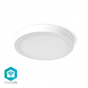 Luz de Techo Wi-Fi Inteligente | Redonda | Diámetro de 30 cm | Blanco Cálido a Frío | 1200 lm | 18 W | Diseño Compacto | Aluminio