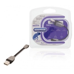 Cable USB de carga y sincronización USB A macho - macho Lightning de 8 pines de 0,10 m en color ne