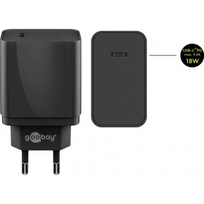 Cargador con puerto Usb-C de carga rapida (18W)