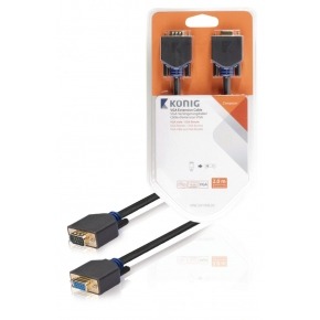 Cable alargador VGA de VGA macho a hembra de 2,00 m en gris