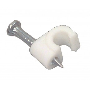 Clips de Cable Pinza 5 mm Blanco