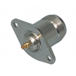 Conector N Hembra Metal Plata