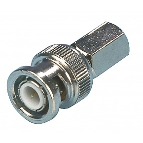 Conector BNC 6.8 mm Macho Metal Plata