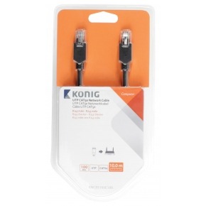 Cable de red UTP CAT5e de RJ45 macho a macho de 10,0 m en gris