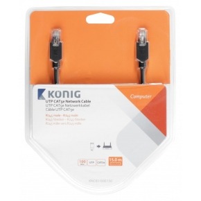 Cable de red UTP CAT5e de RJ45 macho a macho de 15,0 m en gris