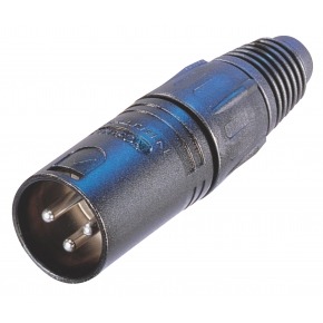 Conector XLR Macho Metal Negro