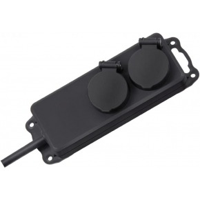 Regleta de 2 tomas con protección IP44