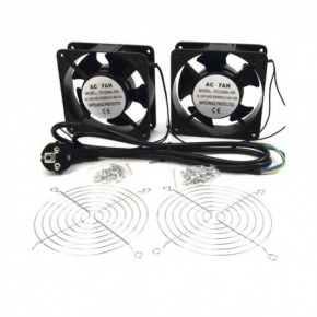 Kit de 2 ventiladores de 12cm para armario Rack