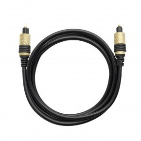 Cable óptico de audio con conectores metálicos Toslink de 2.0m
