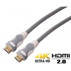 Super Cable HDMI versión 2.0 ultra HD Blanco - 0,7m