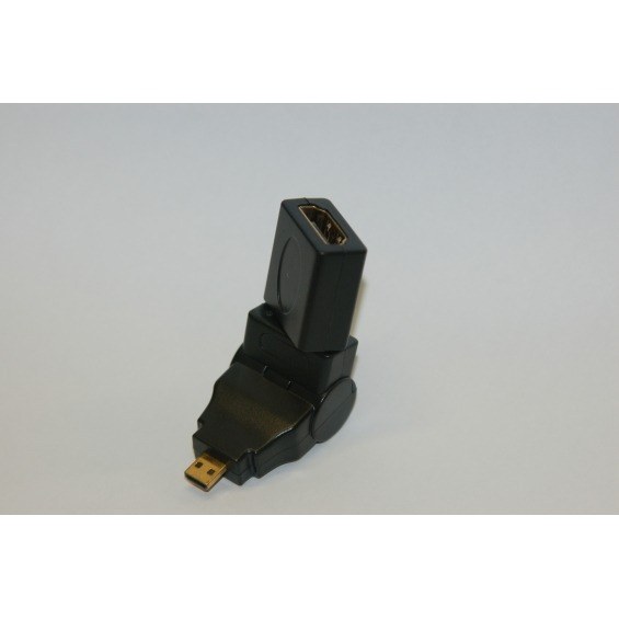 Adaptador HDMI hembra - Micro HDMI Macho giratorio + rotatorio