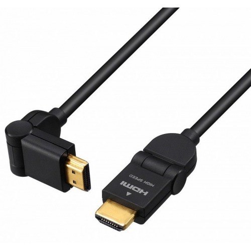 Cable HDMI macho a macho con conectores rotor 180º de 1 m
