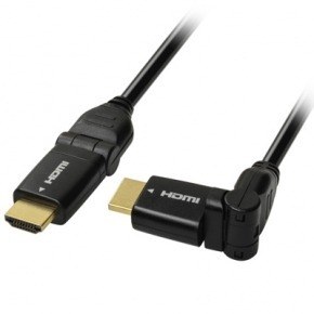 Cable HDMI macho a macho con conectores rotación 360º de 5 m