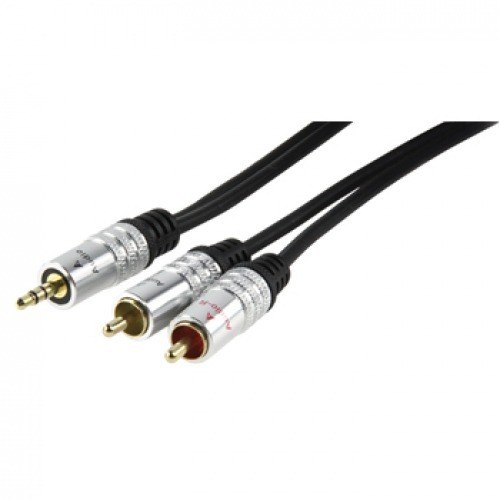 Cable audio MiniJack 3.5-M/2xRCA-M 2.5m