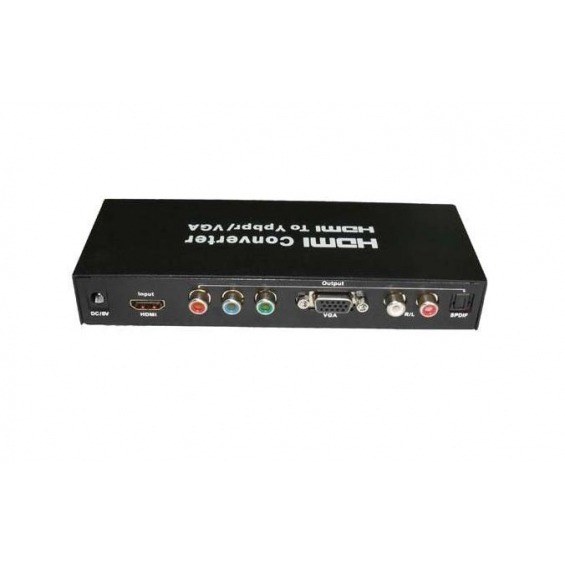 Conversor y Escalador de HDMI a VGA, Componentes de Video (YPbPr) y RCA L/R
