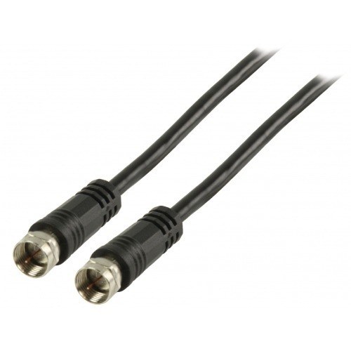 Cable coax 75 Oms Conec F M/M Negro 3m