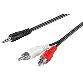 Cable MiniJack 3.5 Macho a 2xRCA-Macho de 2m