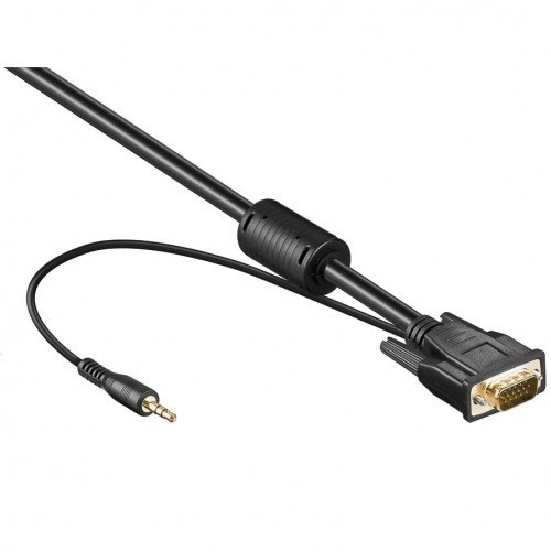 Cable VGA Macho a Macho con jack de audio 3.5 2m