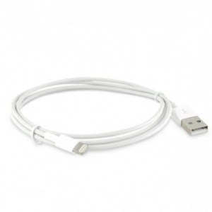 Cable USB 2.0 Lightning 3GO C131/ USB Macho - Lightning Macho/ 1m/ Blanco