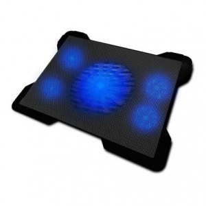 Soporte Refrigerante Woxter Notebook Cooling Pad 1560R para Portátiles hasta 17"/ Iluminación LED