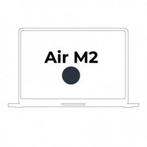 Apple Macbook Air 13,6"/ M2 8-Core CPU/ 8Gb/ 256Gb SSD/  8-Core GPU/ Negro Medianoche