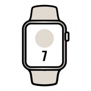 Apple Watch Series 7/ Gps/ Cellular/ 45 mm/ Caja de Aluminio en Blanco Estrella/ Correa deportiva Blanco Estrella