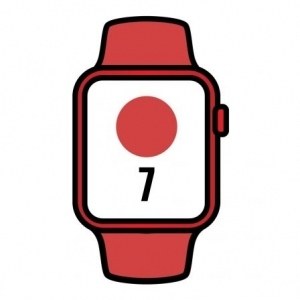 Apple Watch Series 7/ Gps/ Cellular/ 45 mm/ Caja de Aluminio en Rojo (PRODUCT)RED/ Correa deportiva Roja (PRODUCT)RED