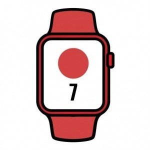 Apple Watch Series 7/ Gps/ 41 mm/ Caja de Aluminio en Rojo/ Correa deportiva Roja