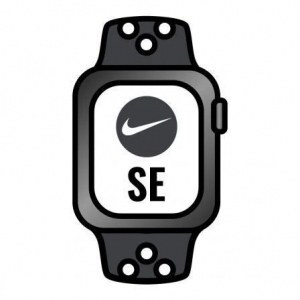 Apple Watch SE/ Nike/ GPS/ 44 mm/ Caja de Aluminio en Gris Espacial/ Correa Deportiva Nike Antracita Negro