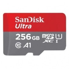 Tarjeta de Memoria SanDisk Ultra 256GB microSD con Adaptador/ Clase 10/ 120MBs