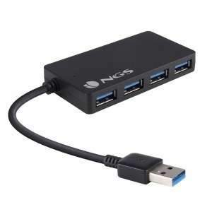 Hub USB 4 Puertos NGS 244305 Negro