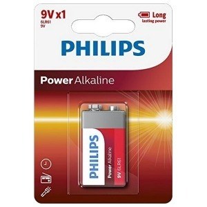 Pila Alcalina Philips 6LR61 9V