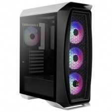 AEROCOOL AERO ONE FROST WHITE ATX, 4x12CM FROST-RGB FANS, TEMPERED GLASS, FRONT MESH, FULL WATERCOOLING SUPPORT