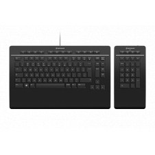 3Dconnexion Keyboard Pro with Numpad teclado USB Negro