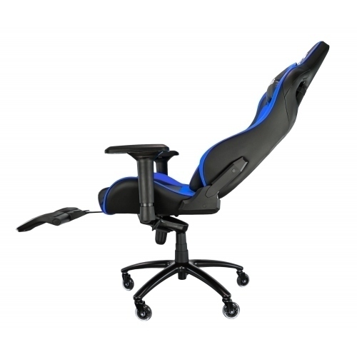 Talius silla Caiman V2 gaming black/blue reposapies, 4D, Frog, base metal, ruedas 75mm silicona, gas